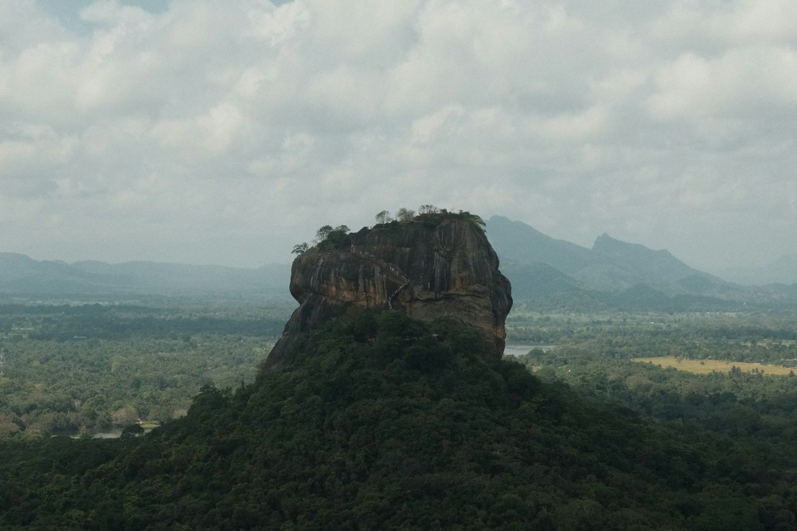 Sigiriya rock fortress rising above the jungle in central Sri Lanka